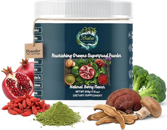 Bula Natural Living Nourishing Greens Superfood Powder – 213g (30 Servings)