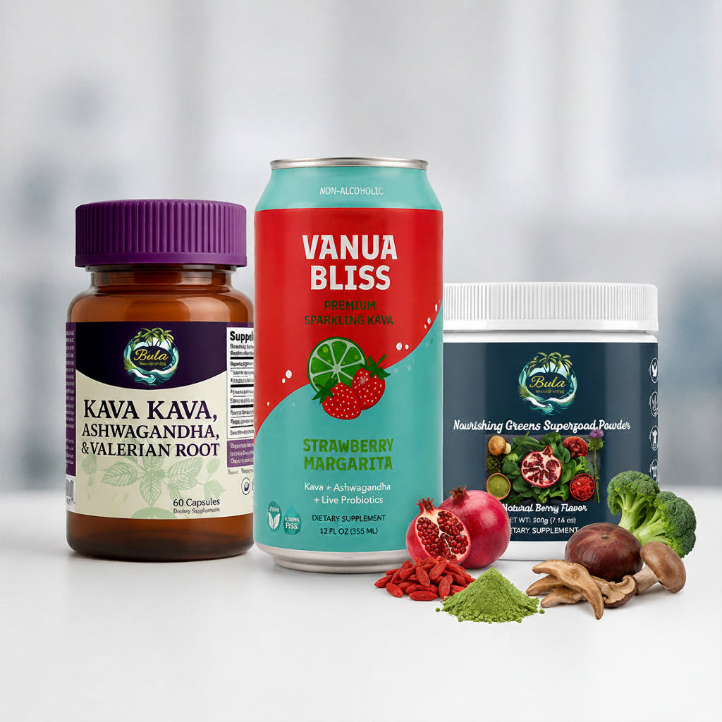 Kava, Ashwagandha & Super Greens Trio Pack