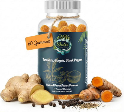 Bula Natural Living Turmeric Ginger Pepper Blend – 60 Gummies