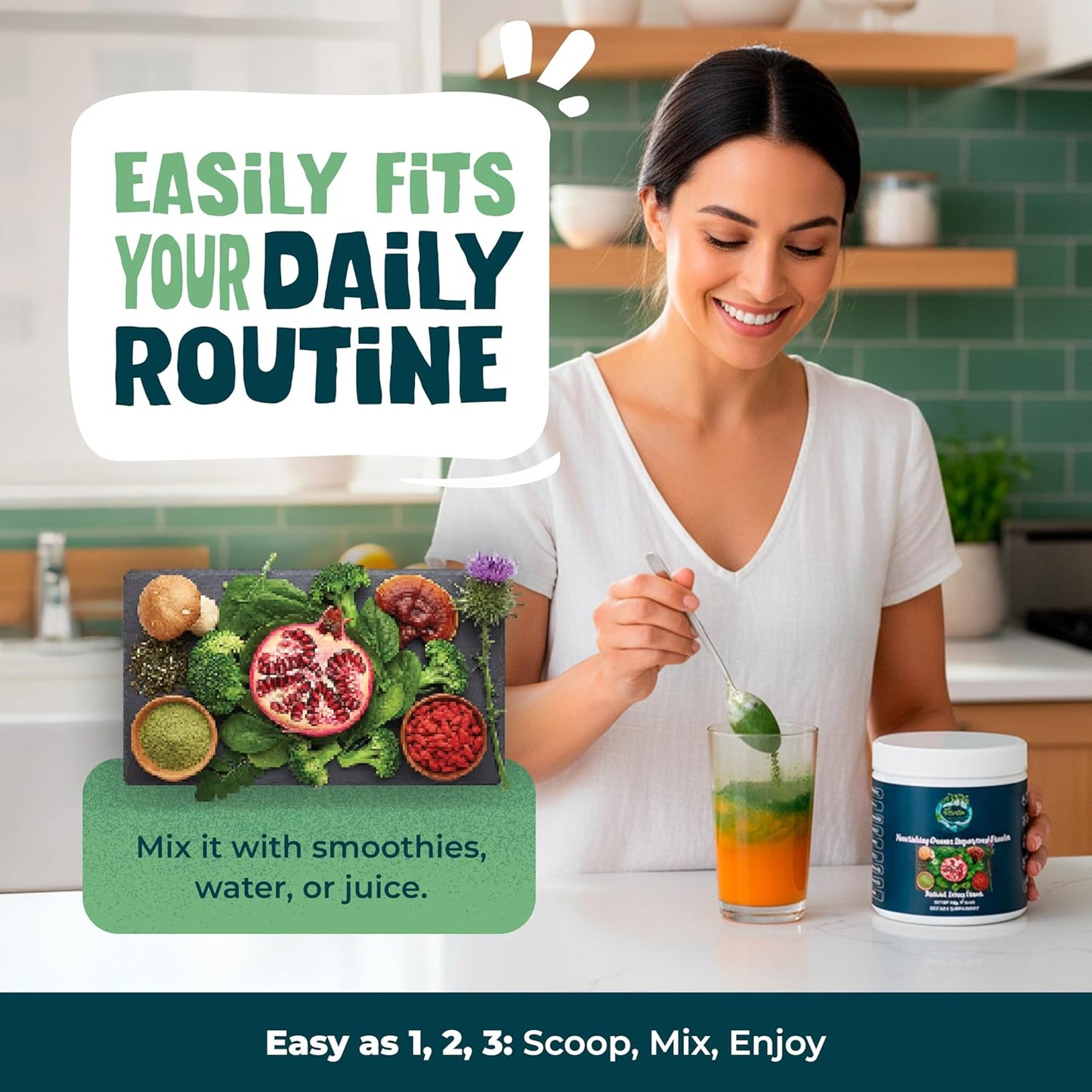 Bula Natural Living Nourishing Greens Superfood Powder – 213g (30 Servings)