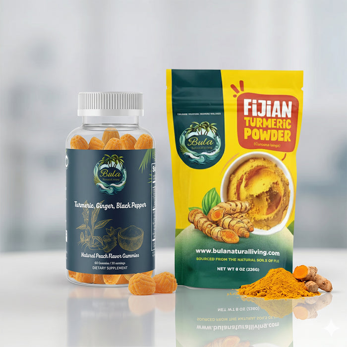 Active Recovery Duo | Turmeric Ginger Pepper Gummies + Fijian Turmeric Powder