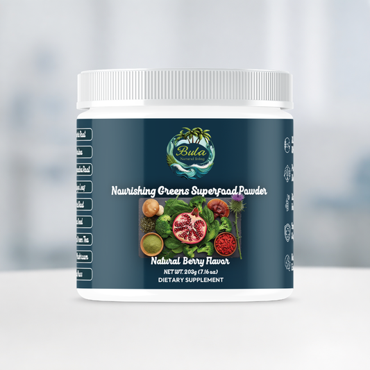 Bula Natural Living Nourishing Greens Superfood Powder – 213g (30 Servings)