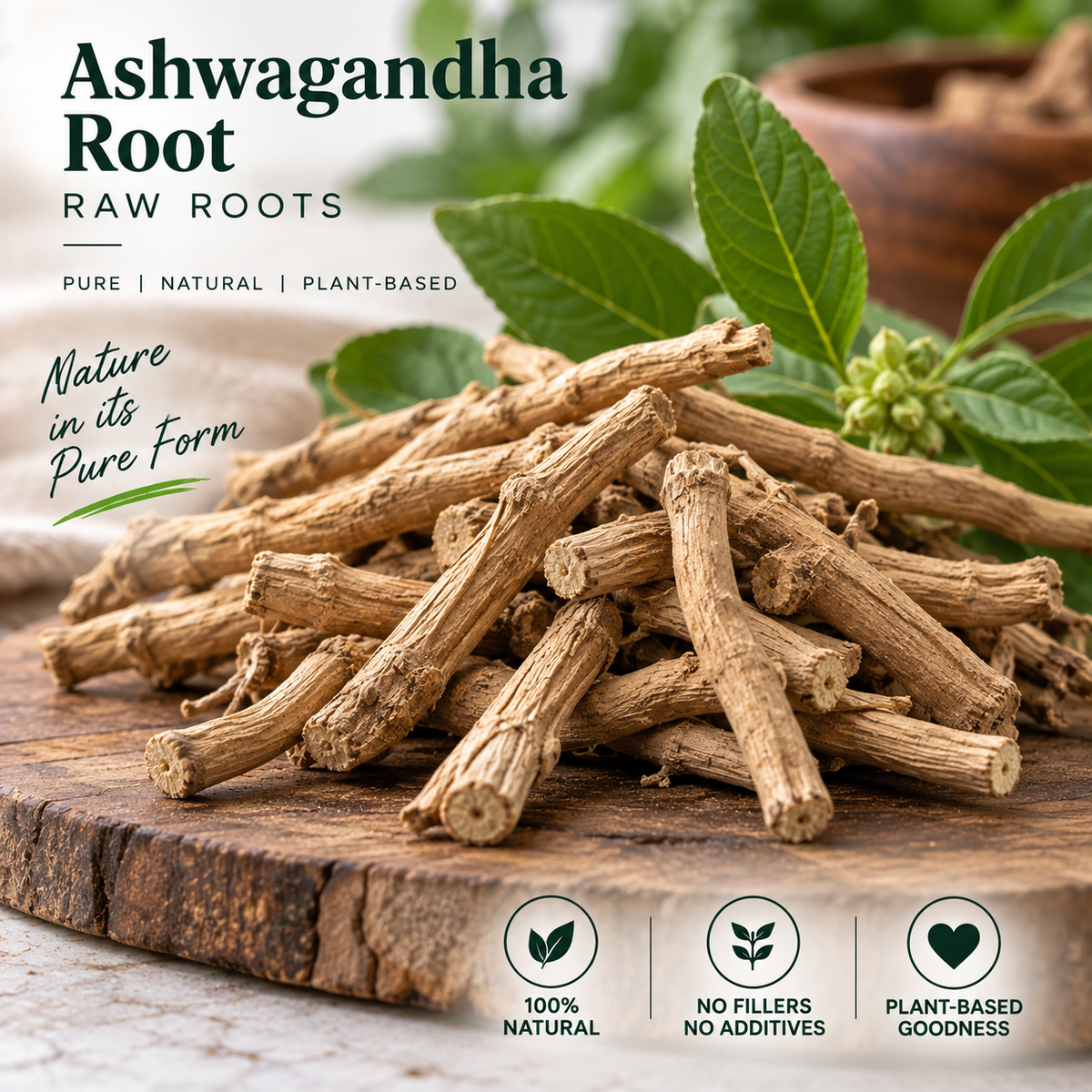 Pure Ashwagandha Raw Root by Bula Natural Living