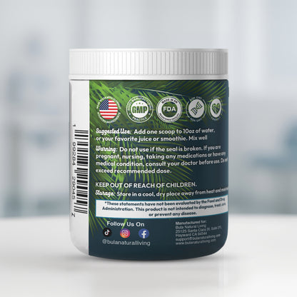 Bula Natural Living Nourishing Greens Superfood Powder – 213g (30 Servings)
