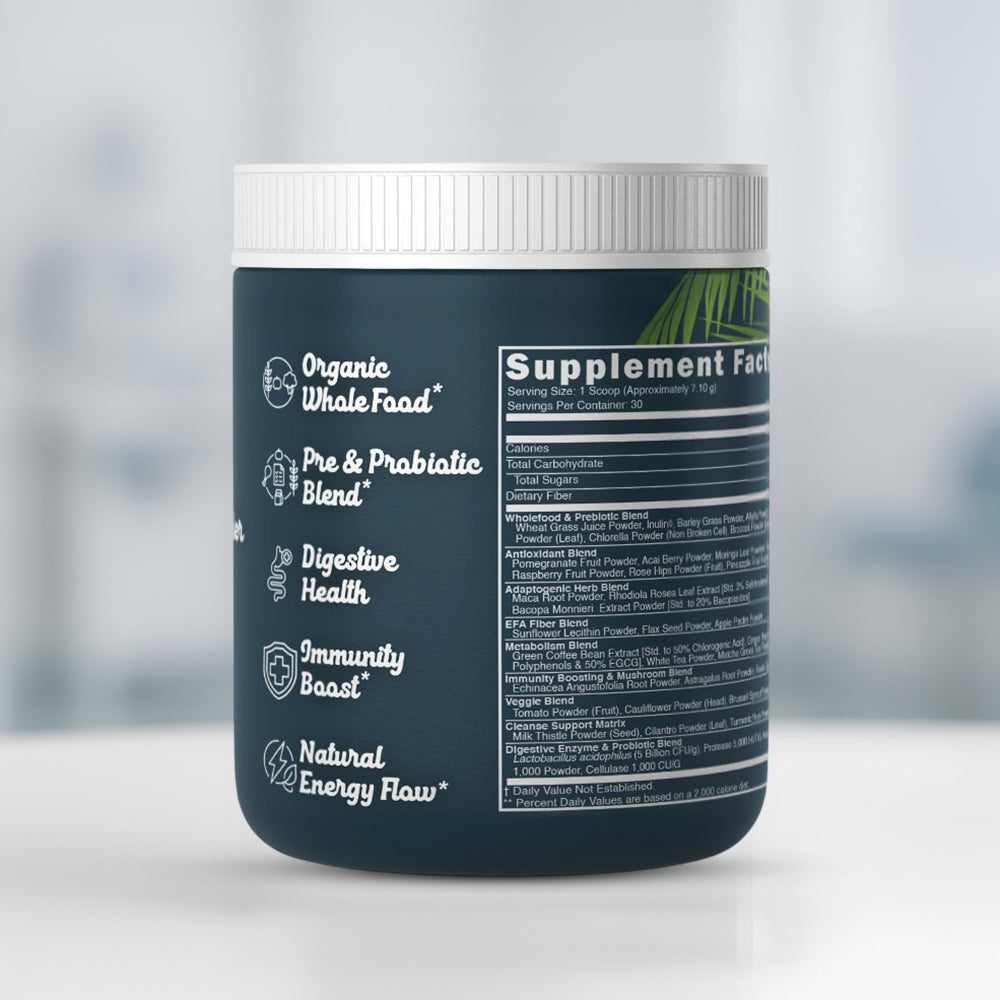 Bula Natural Living Nourishing Greens Superfood Powder – 213g (30 Servings)