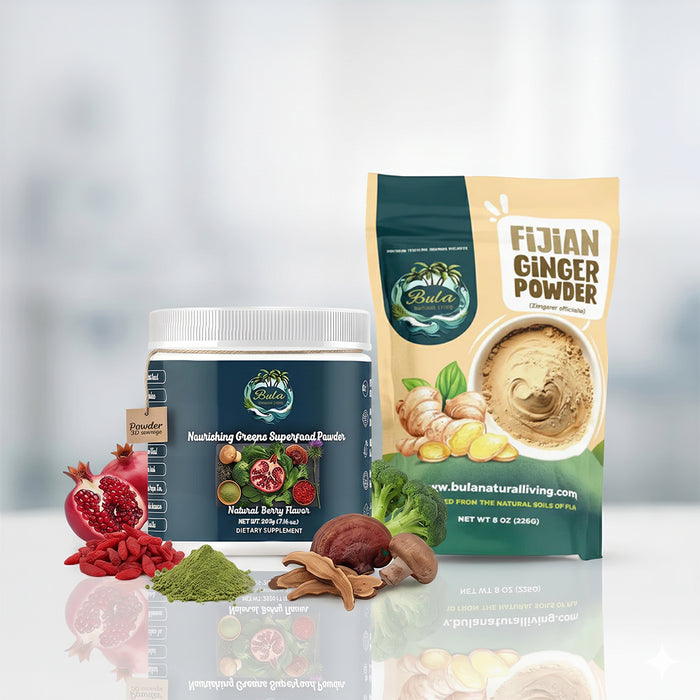 Greens & Gut Duo | Nourishing Greens Superfood Powder + Fijian Ginger Powder