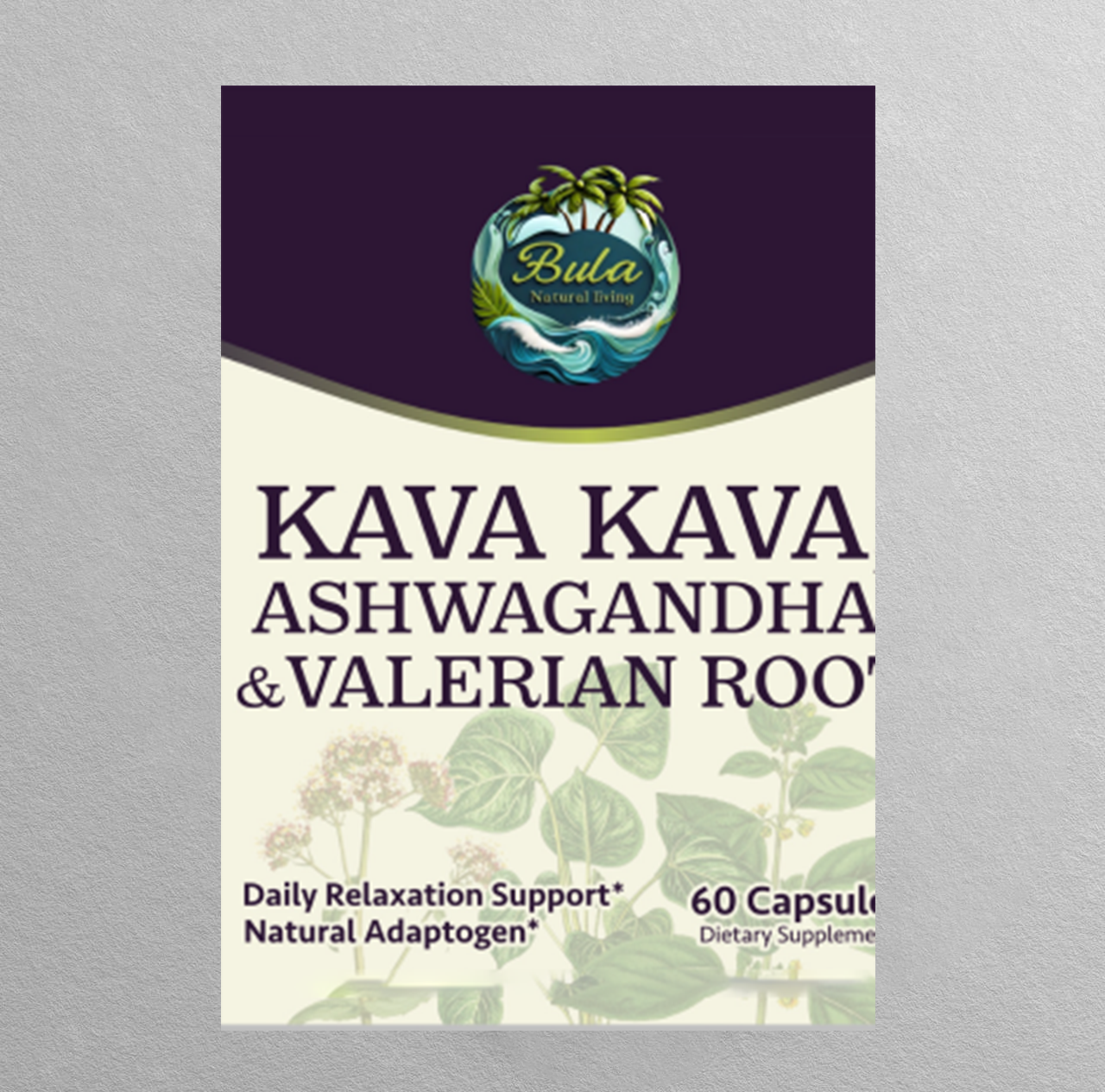 Bula Natural Living Kava Kava, Ashwagandha & Valerian Root Pills – 60 Pills (30 Servings)