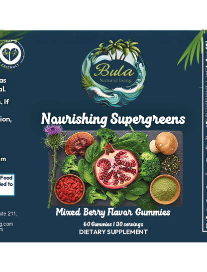 Bula Natural Living Nourishing Greens Superfood Powder – 213g (30 Servings)
