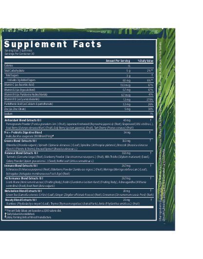 Bula Natural Living Nourishing Greens Superfood Powder – 213g (30 Servings)