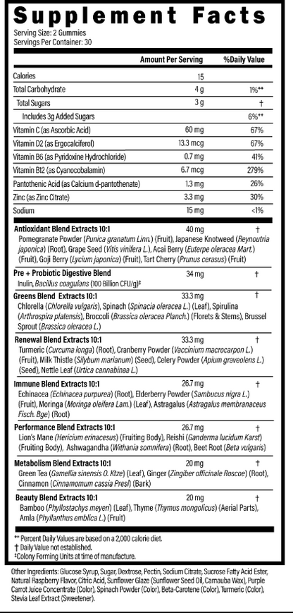 Bula Natural Living Nourishing Supergreens Gummies – 60 Gummies