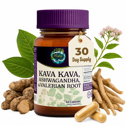 Bula Natural Living Kava Ashwagandha Valerian Root Pills