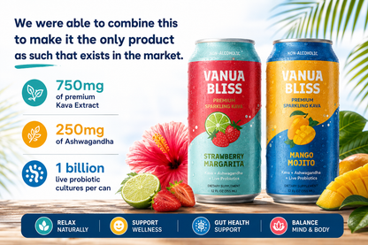 Vanua Bliss non-alcoholic kava soda