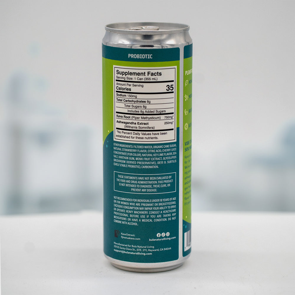 Vanua Bliss Kava Soda – Non-Alcoholic Plant-Based Drink for Relaxation, Mood & Gut Health